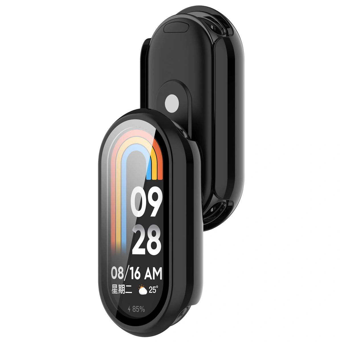 Etui z wbudowanym szkłem Bizon Case Watch Adamo do Smart Band 10